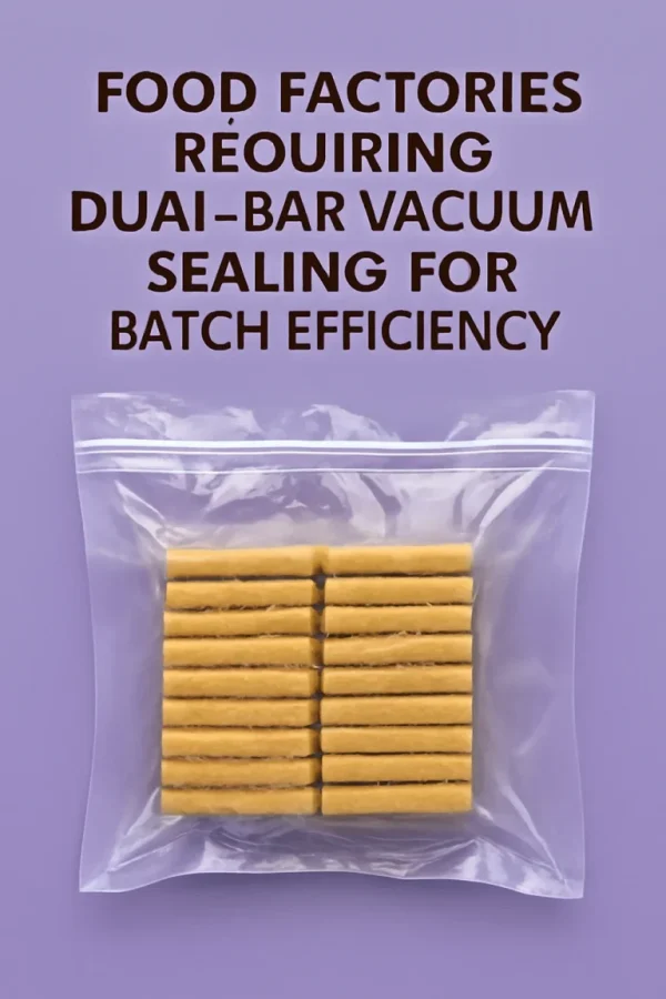 Food factories requiring dual-bar vacuum sealing for batch efficiency