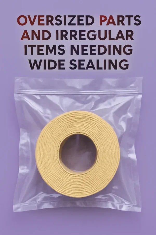 Oversized parts and irregular items needing wide sealing