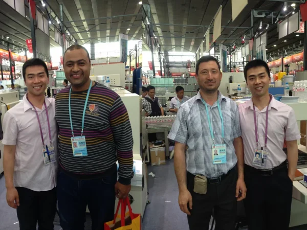 ALF PACK automatic carton sealer demonstration at Canton Fair